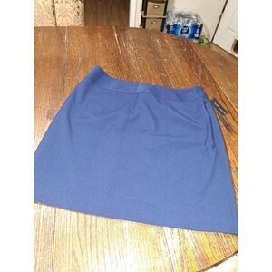 New Size 18 Worthington Arabian Night Blue Lined Zip Mini Skirt NWT